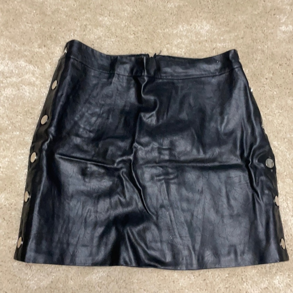 Faux leather skirt
